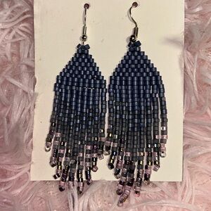 Elegant Beaded Fringe Earrings